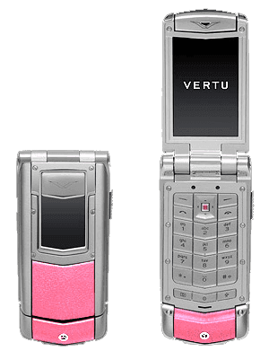   Vertu Ayxta Полированная сталь, розовая кожа