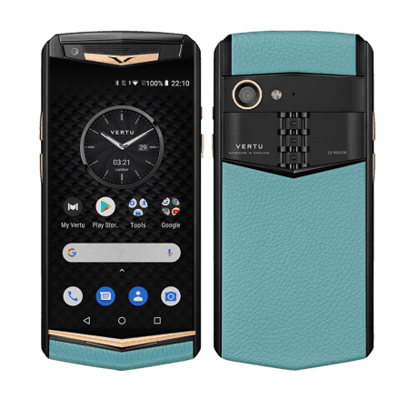 ASTER P Yellow Gold Pure Calf Powder Blue