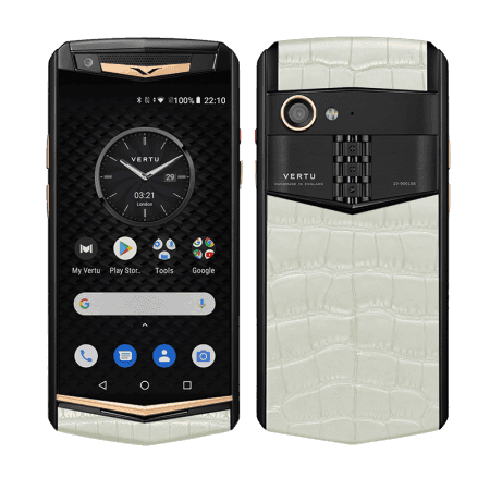 ASTER P Yellow Gold Pure Alligator Greamy White