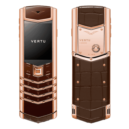VERTU SIGNATURE S DESIGN COCOA ALLIGATOR RED GOLD (MTO)