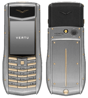 Vertu Brushed Titanium, yellow gold keys