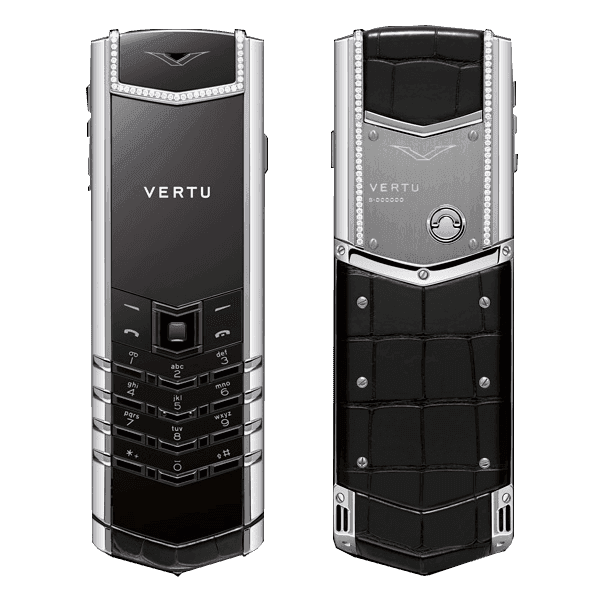 Vertu Signature S Design Stainless Steel Diamonds Black