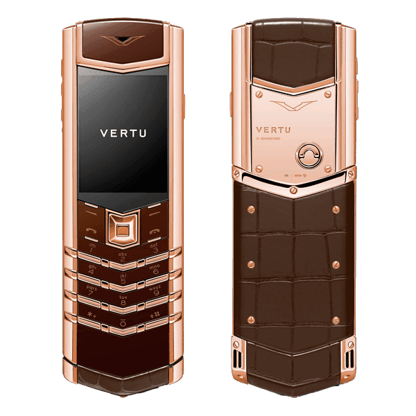 VERTU SIGNATURE S DESIGN COCOA ALLIGATOR RED GOLD (MTO)