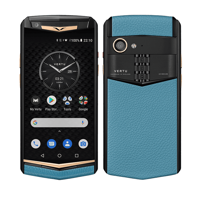 ASTER P Yellow Gold Pure Calf Gentleman Blue