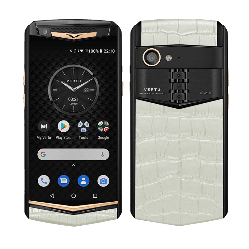 ASTER P Yellow Gold Pure Alligator Greamy White