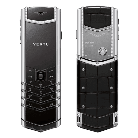 Vertu Signature S Design Stainless Steel Diamonds Black