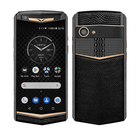 ASTER P Yellow Gold with Diamonds Lizard Onyx Black