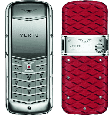 Vertu Constellation Monogram Матовая сталь,красная кожа