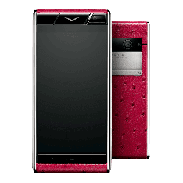 Vertu Aster Raspberry Ostrich