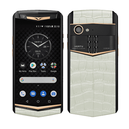 ASTER P Yellow Gold Alligator Greamy White