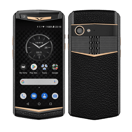 ASTER P Yellow Gold with Diamonds Calf Jade Black