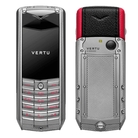 Vertu Ascent 2010 Рифлёный титан, красная кожа