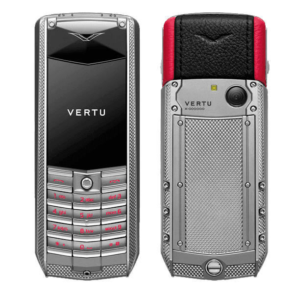 Vertu Ascent 2010 Рифлёный титан, красная кожа