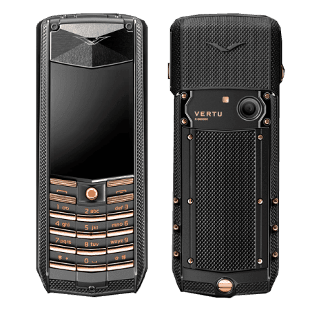 Vertu Ascent 2010 Black Knurl Red Gold Mixed Metals
