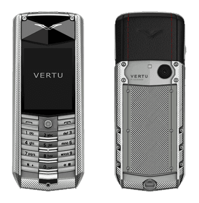 Vertu Ascent 2010 Рифлёный титан, черная кожа