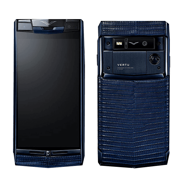 Vertu Signature Touch Pure Navy Lizard