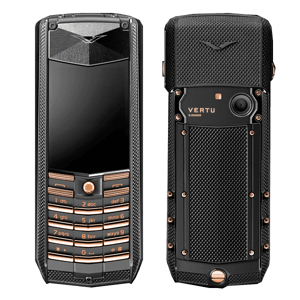 Vertu Ascent 2010 Black Knurl Red Gold Mixed Metals