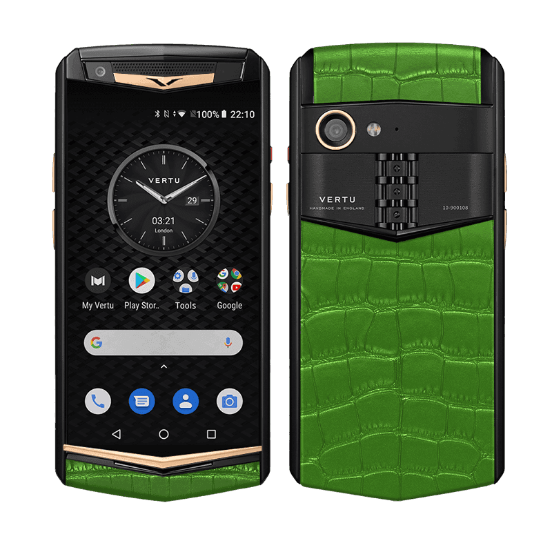 ASTER P Yellow Gold Pure Alligator Green