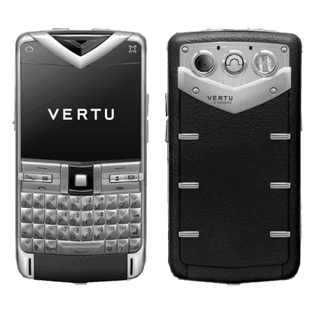 Vertu Constellation Quest Матовая сталь, черная кожа