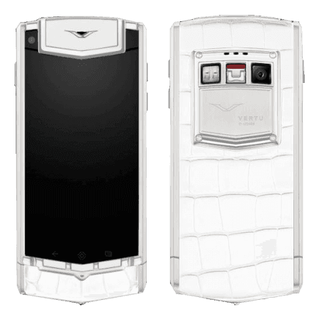 Vertu Ti Titanium White Alligator
