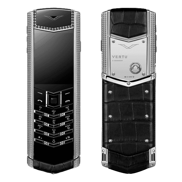 VERTU SIGNATURE S DESIGN CLOUS DE PARIS BLACK ALLIGATOR DIAMONDS (MTO) 