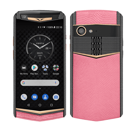 ASTER P Yellow Gold with Diamonds Lizard Peach Pink