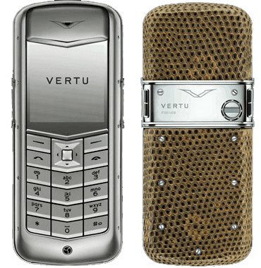 Vertu Матовая нержавеющая сталь, настоящая кожа ящерицы