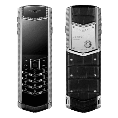 VERTU SIGNATURE S DESIGN CLOUS DE PARIS BLACK ALLIGATOR DIAMONDS (MTO) 