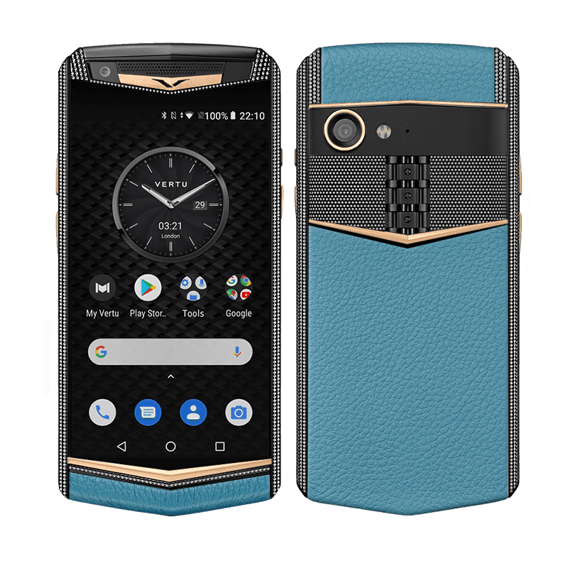 ASTER P Yellow Gold with Diamonds Calf Gentleman Blue