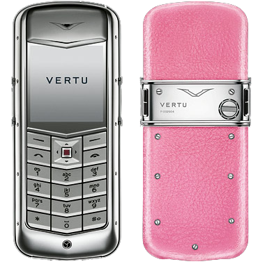 Vertu Constellation Полированная сталь, розовая кожа