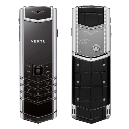  Vertu Signature S Design Stainless Steel Diamonds Black